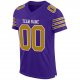 Kid's Custom Purple Old Gold-White Mesh Authentic Football Jersey