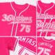 Women's Custom Pink White Authentic Baseball Jersey