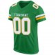 Preschool Custom Kelly Green White-Gold Mesh Authentic Football Jersey